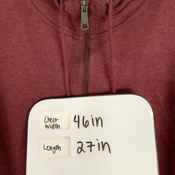 Dickies Red Long Sleeve High Neck Full Zip Hoodie Sweater Size XL w/Pockets - Picture 5 of 5